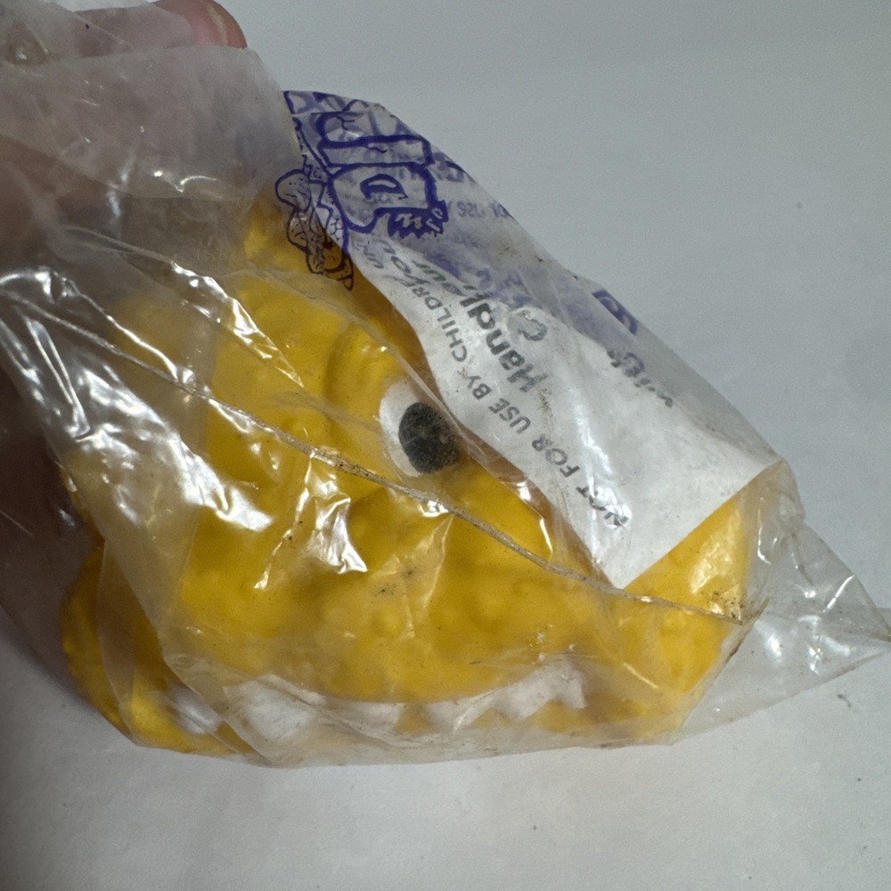 Vintage 1992 Heinz Ore-Ida Yellow Dino-Pour Dinosaur Ketchup Topper New‎ In Pack